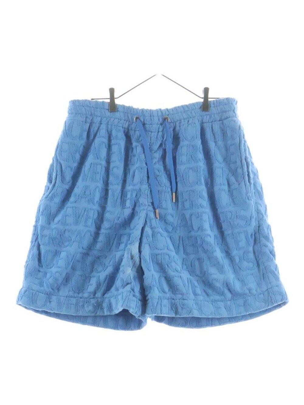 Versace Overall Terry Shorts Blue